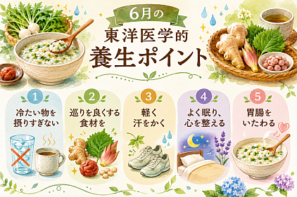 ６月の東洋医学的養生ポイント